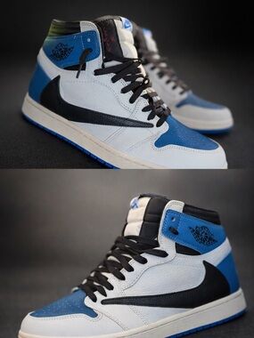 Nike High-Top Sneakers - Blue / Black / White